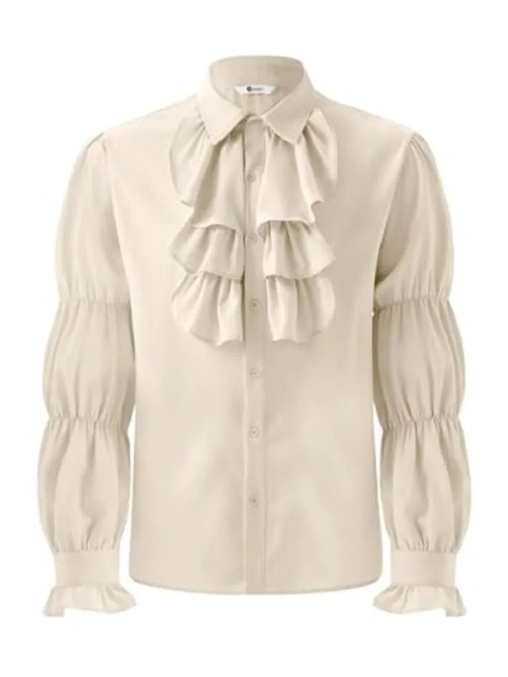 Men's Pirate Shirt Ruffle Victorian Renaissance Vampire Poet Puffy